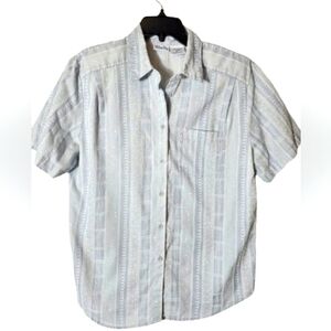 Willow Bay Vintage Made in USA Short Sleeve Button Down Women's Size Large